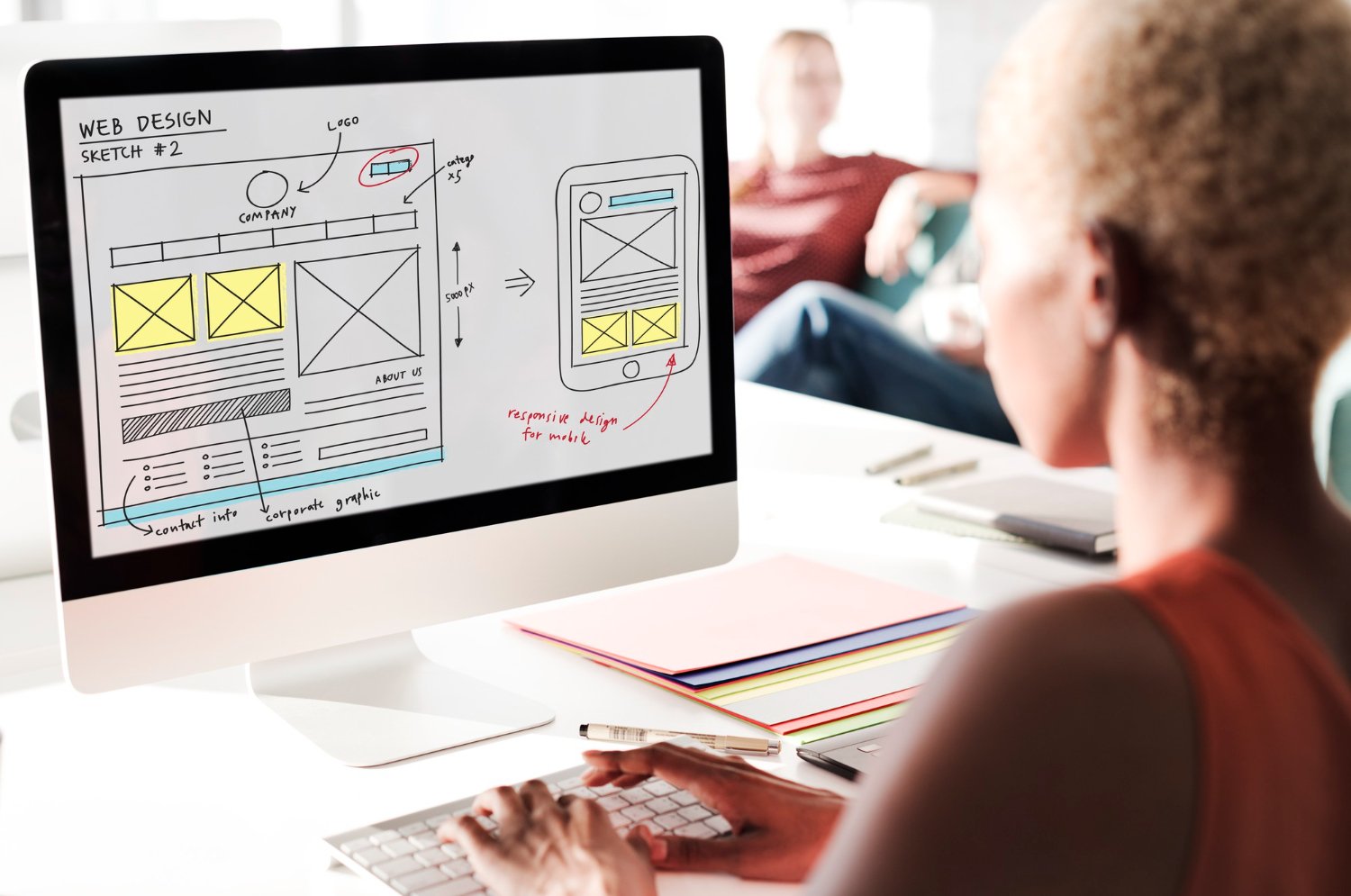 Website redesign transformation concept